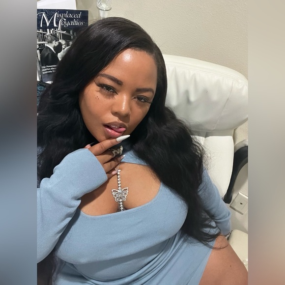 ~Allison Slate Blue Sweater Dress W/ Bolero Neckline, Front Cutout & Side Split~ - Picture 14 of 16